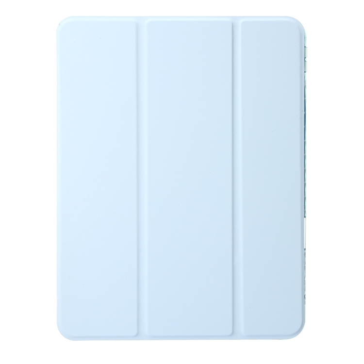 For iPad 10th Gen 10.9 2022 Clear Acrylic 3-Fold Leather Tablet Case(Ice Blue) For iPad 10th Gen 10.9 2022 Clear Acrylic 3-Fold Leather Tablet Case(Ice Blue)