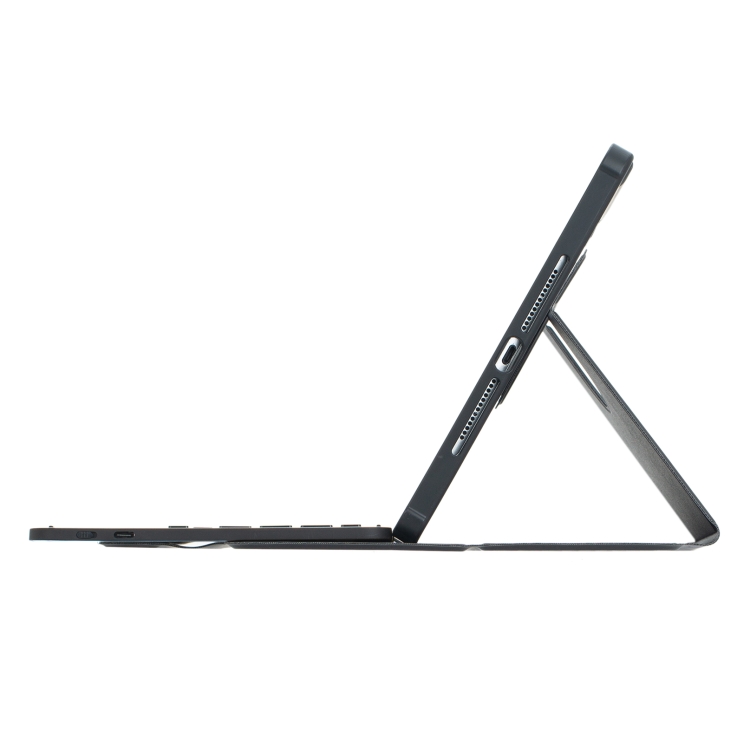 For iPad 10th Gen 10.9 2022 F10B-AS 360 Rotation Acrylic Transparent Bluetooth Keyboard Leather Case With Touch Control / Backlight(Black)