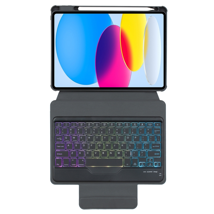 For iPad 10th Gen 10.9 2022 F10BS 360 Rotation Acrylic Transparent Bluetooth Keyboard Leather Case With Backlight(Black) For iPad 10th Gen 10.9 2022 F10BS 360 Rotation Acrylic Transparent Bluetooth Keyboard Leather Case With Backlight(Black)