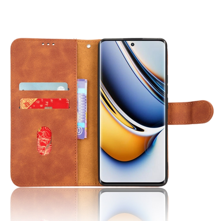 Para Realme 11 Pro / 11 Pro+ Skin Feel Funda de teléfono de cuero con tapa  magnética (