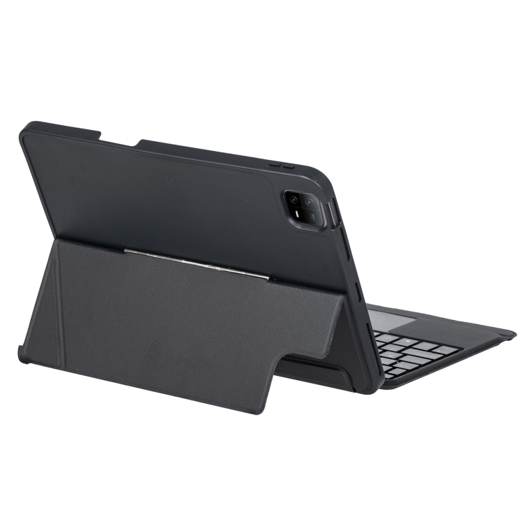 Pour Xiaomi Pad 6 / Pad 6 Pro T0N7-AS Fente pour stylet détachable Touchpad  Rétroéclairage Clavier Bluetooth Étui en cuir pour tablette (Noir)