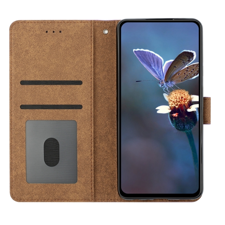 For iPhone 14 Plus Seven Butterflies Embossed Leather Phone Case(Brown) For iPhone 14 Plus Seven Butterflies Embossed Leather Phone Case(Brown)