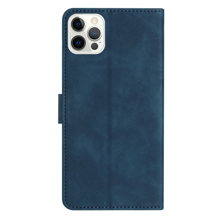 For iPhone 14 Pro Seven Butterflies Embossed Leather Phone Case(Blue) For iPhone 14 Pro Seven Butterflies Embossed Leather Phone Case(Blue)