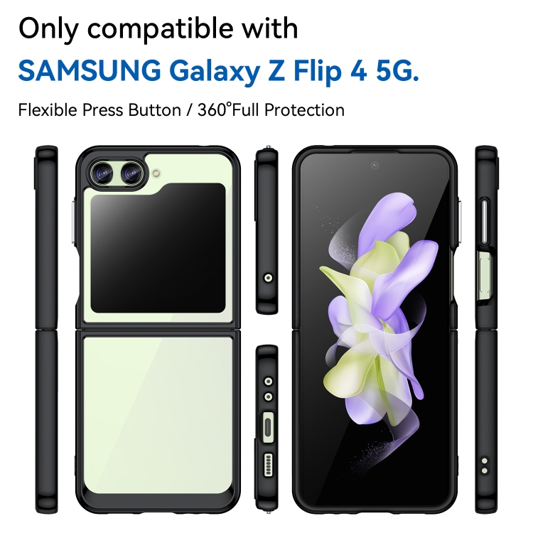 For Samsung Galaxy Z Flip5 Colorful Series Acrylic + TPU Phone Case(Black) For Samsung Galaxy Z Flip5 Colorful Series Acrylic + TPU Phone Case(Black)