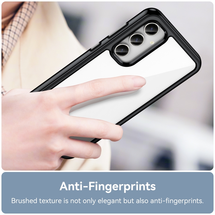 For Samsung Galaxy S23 FE Colorful Series Acrylic + TPU Phone Case(Black) For Samsung Galaxy S23 FE Colorful Series Acrylic + TPU Phone Case(Black)