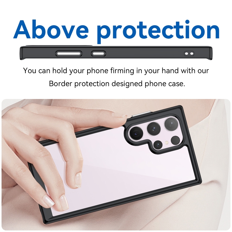 For Samsung Galaxy S24 Ultra 5G Colorful Series Acrylic + TPU Phone Case(Black) For Samsung Galaxy S24 Ultra 5G Colorful Series Acrylic + TPU Phone Case(Black)