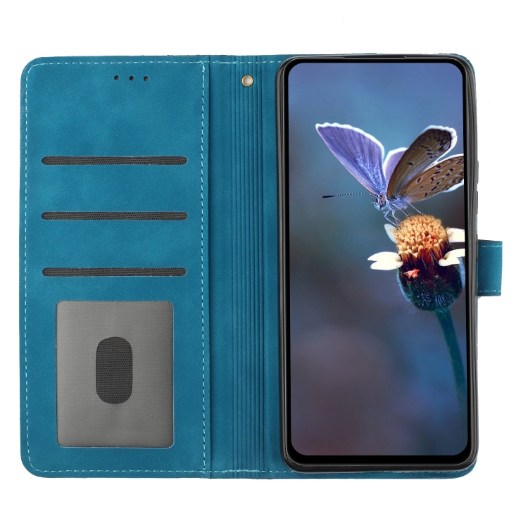 For Samsung Galaxy S23 Ultra 5G Flower Embossing Pattern Leather Phone Case(Blue) For Samsung Galaxy S23 Ultra 5G Flower Embossing Pattern Leather Phone Case(Blue)