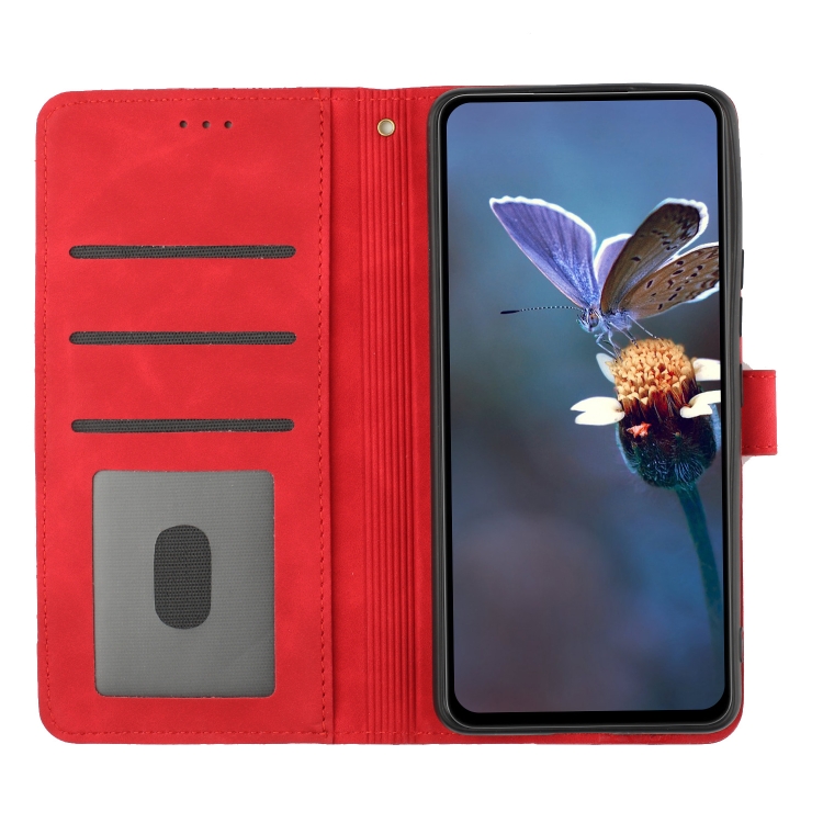For Samsung Galaxy S23 FE 5G Flower Embossing Pattern Leather Phone Case(Red)