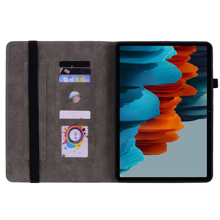 o Samsung Galaxy Tab S9 Butterfly Rose Funda de cuero en relieve para tableta (Verde) - 2