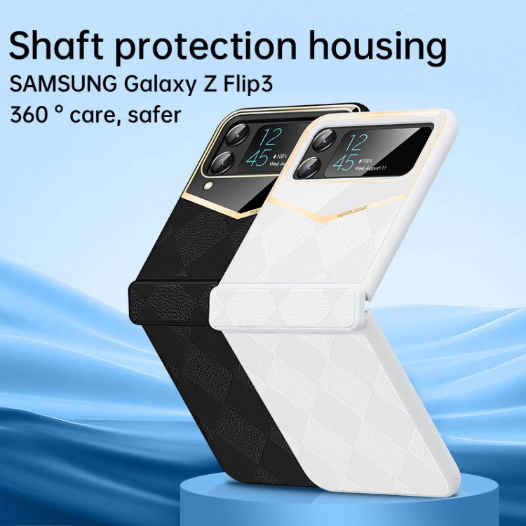 For Samsung Galaxy Z Flip4 Luxury Series Fold Hinge Phone Case(White) For Samsung Galaxy Z Flip4 Luxury Series Fold Hinge Phone Case(White)