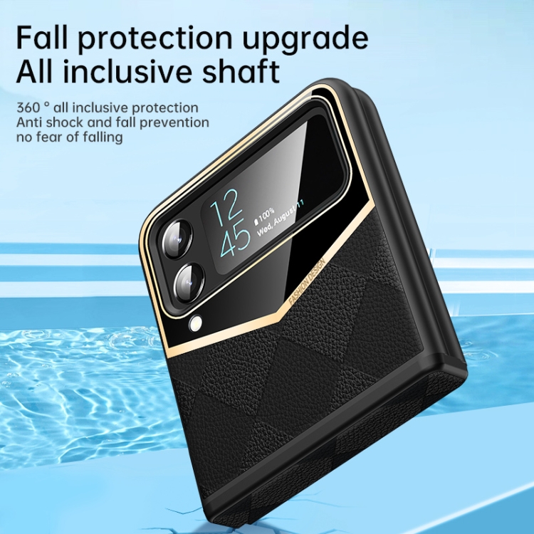 For Samsung Galaxy Z Flip4 Luxury Series Fold Hinge Phone Case(White) For Samsung Galaxy Z Flip4 Luxury Series Fold Hinge Phone Case(White)