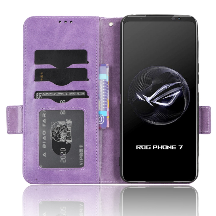  Compatible with Asus ROG Phone 8 5G Case,PU Leather Kickstand  Card Holders,Compatible with Asus ROG Phone 8 5G Flip Magnetic Closure  Protection Phone Wallet Cover Purple : Cell Phones & Accessories