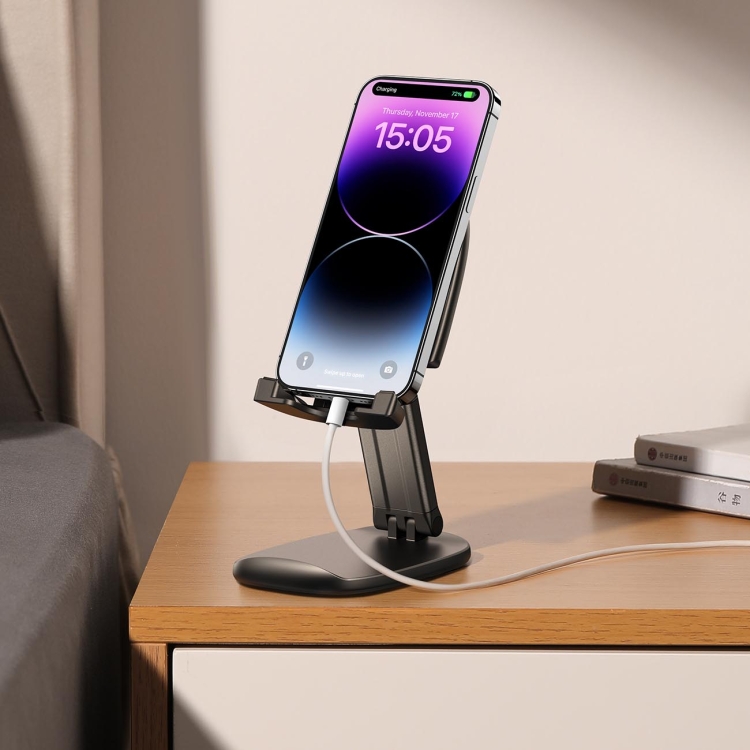 JOYROOM JR-ZS371 Foldable Desktop Phone Stand(Black) - 3