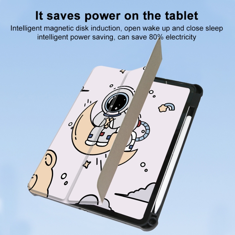 For iPad 10th Gen 10.9 2022 3-Fold 360 Rotation Painted Leather Smart Tablet Case(Astronaut) For iPad 10th Gen 10.9 2022 3-Fold 360 Rotation Painted Leather Smart Tablet Case(Astronaut)