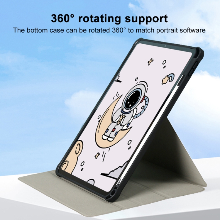 For iPad 10th Gen 10.9 2022 3-Fold 360 Rotation Painted Leather Smart Tablet Case(Astronaut) For iPad 10th Gen 10.9 2022 3-Fold 360 Rotation Painted Leather Smart Tablet Case(Astronaut)