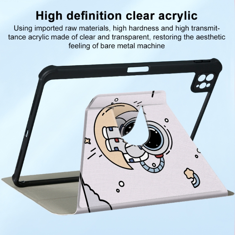 For iPad 10th Gen 10.9 2022 3-Fold 360 Rotation Painted Leather Smart Tablet Case(Astronaut) For iPad 10th Gen 10.9 2022 3-Fold 360 Rotation Painted Leather Smart Tablet Case(Astronaut)