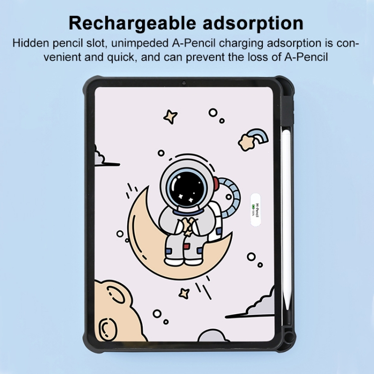For iPad 10th Gen 10.9 2022 3-Fold 360 Rotation Painted Leather Smart Tablet Case(Astronaut) For iPad 10th Gen 10.9 2022 3-Fold 360 Rotation Painted Leather Smart Tablet Case(Astronaut)
