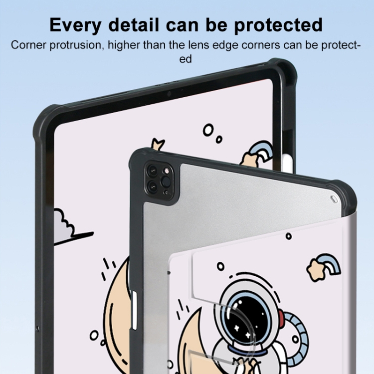 For iPad 10th Gen 10.9 2022 3-Fold 360 Rotation Painted Leather Smart Tablet Case(Astronaut) For iPad 10th Gen 10.9 2022 3-Fold 360 Rotation Painted Leather Smart Tablet Case(Astronaut)