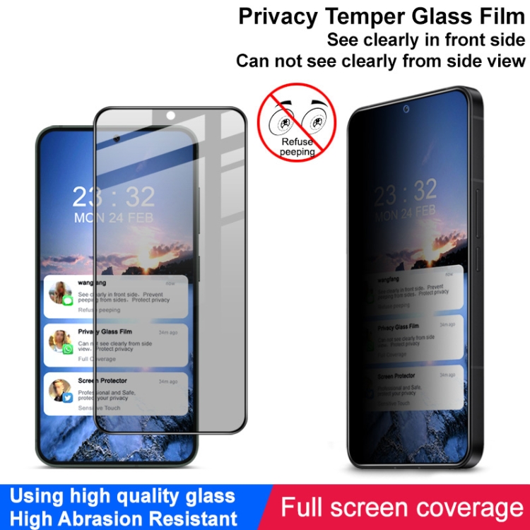 For Samsung Galaxy S24 5G imak HD Full Screen Anti-spy Tempered Glass Protective Film For Samsung Galaxy S24 5G imak HD Full Screen Anti-spy Tempered Glass Protective Film