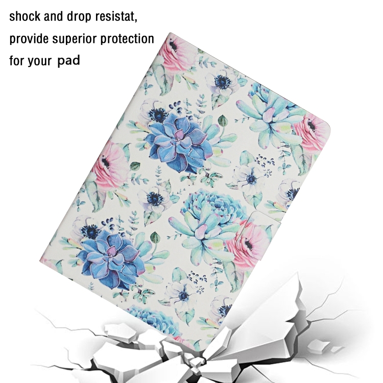 For iPad Mini 2019 Flower Pattern Horizontal Flip Leather Case with Card Slots & Holder(Blue Flower On White) For iPad Mini 2019 Flower Pattern Horizontal Flip Leather Case with Card Slots & Holder(Blue Flower On White)