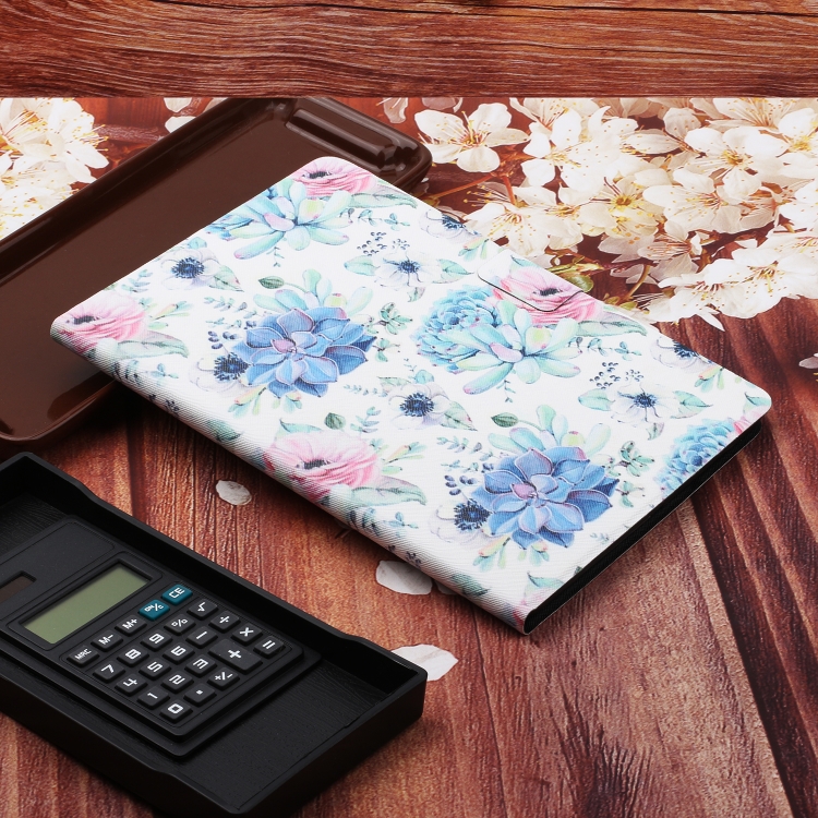 For iPad Mini 2019 Flower Pattern Horizontal Flip Leather Case with Card Slots & Holder(Blue Flower On White) For iPad Mini 2019 Flower Pattern Horizontal Flip Leather Case with Card Slots & Holder(Blue Flower On White)