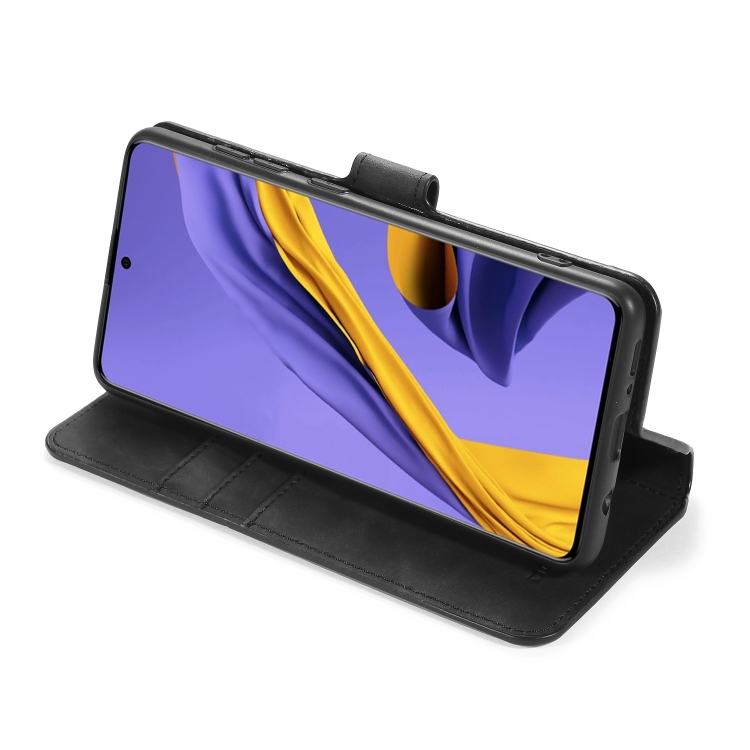 For Samsung Galaxy A41 (EU Version) DG.MING Retro Oil Side Horizontal Flip Case with Holder & Card Slots & Wallet(Black) - 4