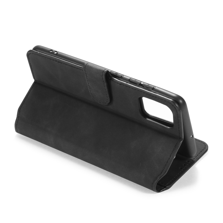 For Samsung Galaxy A41 (EU Version) DG.MING Retro Oil Side Horizontal Flip Case with Holder & Card Slots & Wallet(Black) - 5