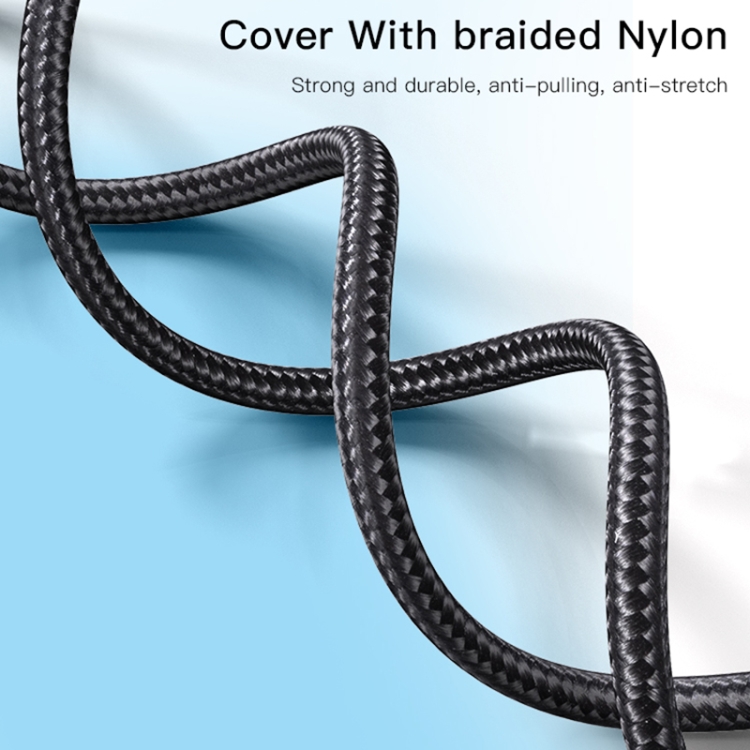 YESIDO CA104 2.4A USB to 8 Pin Transparent Charging Data Cable, Length:1.2m(Black) YESIDO CA104 2.4A USB to 8 Pin Transparent Charging Data Cable, Length:1.2m(Black)