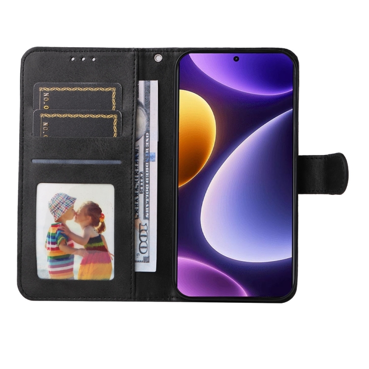 Coque Portefeuille Pour Xiaomi Redmi 15C 4G / Poco C85 - Cuir PU Avec Rabat Magnétique - Compartiments Cartes, Support Intégré - Protection Antichoc - Noir - 13