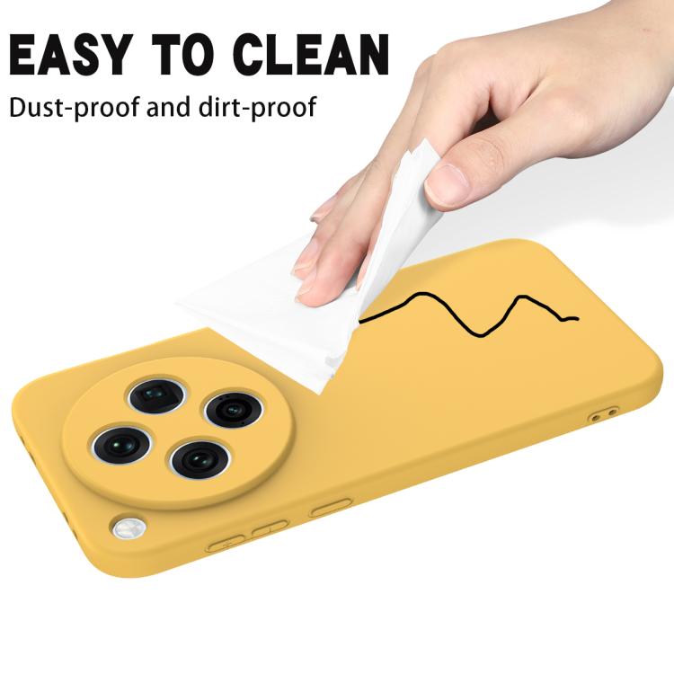 For OPPO Find X8 Pro Solid Color Liquid Silicone Dropproof Full Coverage Phone Case(Yellow)