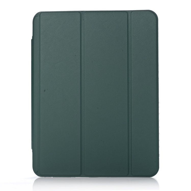 For iPad Air 2022 / 2020 10.9 3-Fold Lock Buckle Leather Smart Tablet Case(Deep Green) For iPad Air 2022 / 2020 10.9 3-Fold Lock Buckle Leather Smart Tablet Case(Deep Green)