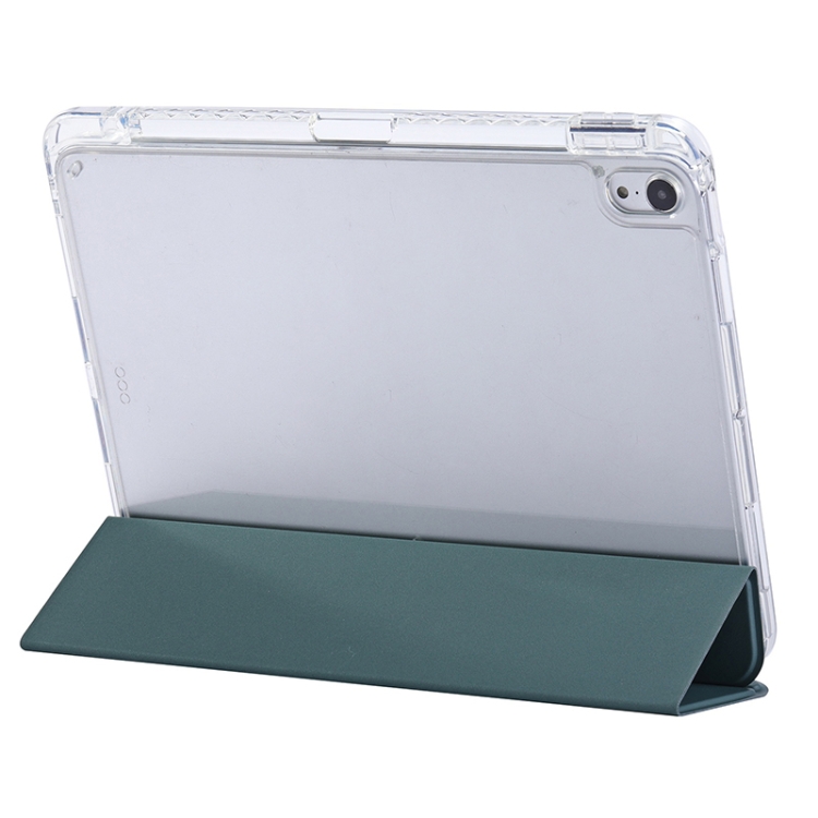 For iPad Air 2022 / 2020 10.9 3-Fold Lock Buckle Leather Smart Tablet Case(Deep Green) For iPad Air 2022 / 2020 10.9 3-Fold Lock Buckle Leather Smart Tablet Case(Deep Green)