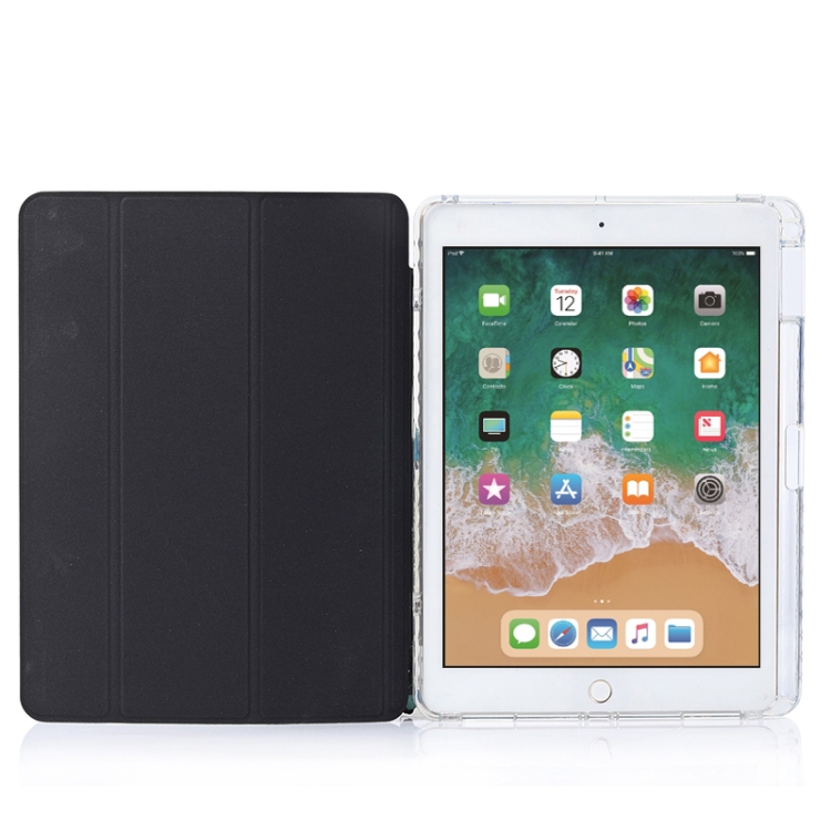 For iPad Air / Air 2 / 9.7 2017 / 2018 3-Fold Lock Buckle Leather Smart Tablet Case(Black) For iPad Air / Air 2 / 9.7 2017 / 2018 3-Fold Lock Buckle Leather Smart Tablet Case(Black)