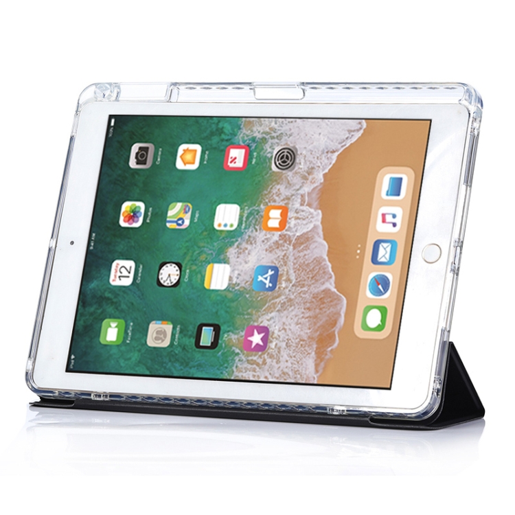 For iPad Air / Air 2 / 9.7 2017 / 2018 3-Fold Lock Buckle Leather Smart Tablet Case(Black) For iPad Air / Air 2 / 9.7 2017 / 2018 3-Fold Lock Buckle Leather Smart Tablet Case(Black)