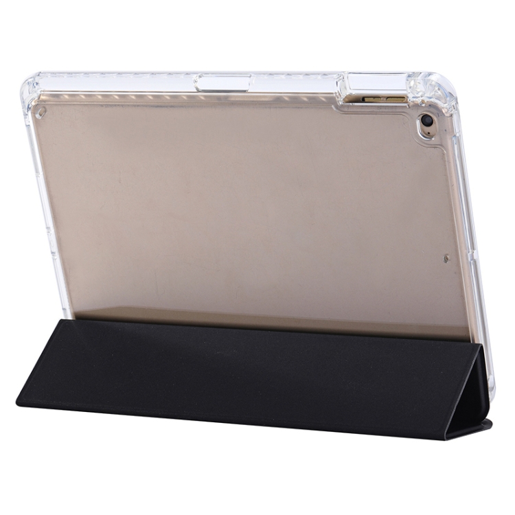 For iPad Air / Air 2 / 9.7 2017 / 2018 3-Fold Lock Buckle Leather Smart Tablet Case(Black) For iPad Air / Air 2 / 9.7 2017 / 2018 3-Fold Lock Buckle Leather Smart Tablet Case(Black)