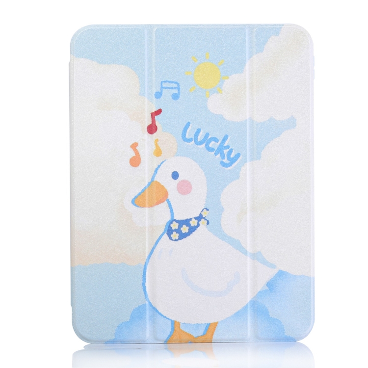 For iPad Air / Air 2 / 9.7 2017 / 2018 3-Fold 360 Rotation Painted Leather Smart Tablet Case(Lucky Duck) For iPad Air / Air 2 / 9.7 2017 / 2018 3-Fold 360 Rotation Painted Leather Smart Tablet Case(Lucky Duck)
