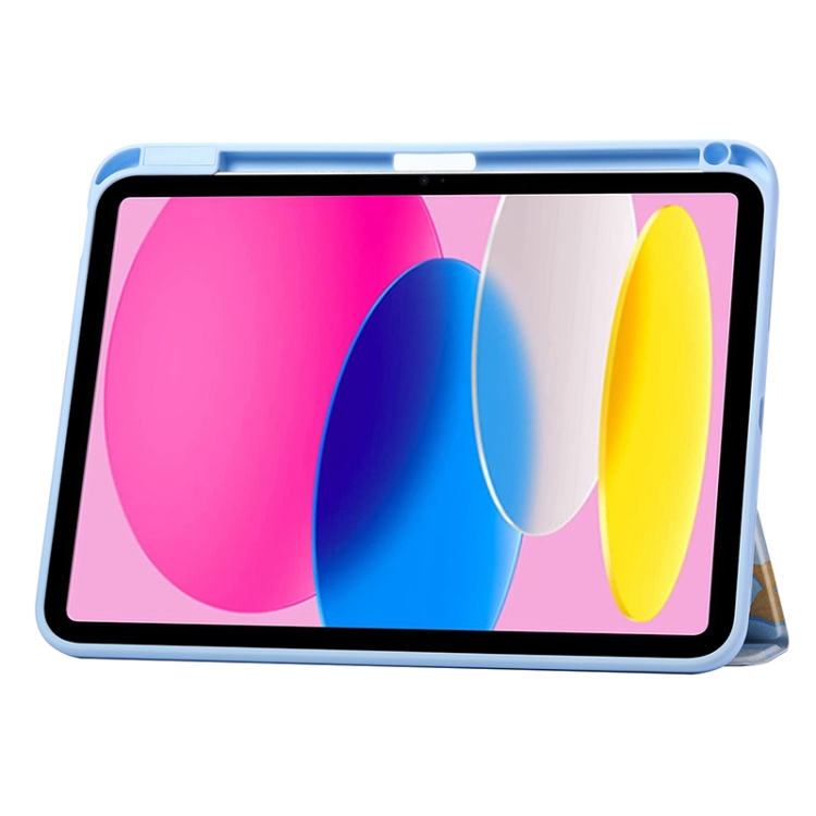 For iPad Air / Air 2 / 9.7 2017 / 2018 3-Fold 360 Rotation Painted Leather Smart Tablet Case(Lucky Duck) For iPad Air / Air 2 / 9.7 2017 / 2018 3-Fold 360 Rotation Painted Leather Smart Tablet Case(Lucky Duck)