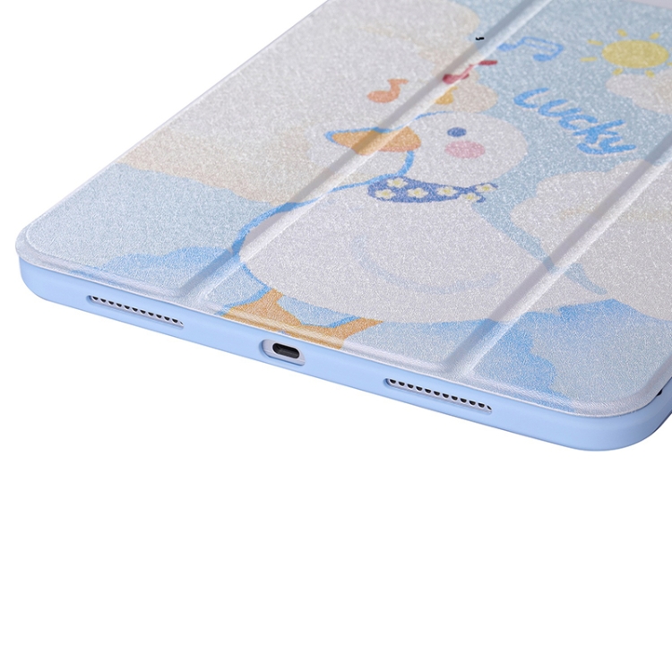 For iPad Air / Air 2 / 9.7 2017 / 2018 3-Fold 360 Rotation Painted Leather Smart Tablet Case(Lucky Duck) For iPad Air / Air 2 / 9.7 2017 / 2018 3-Fold 360 Rotation Painted Leather Smart Tablet Case(Lucky Duck)