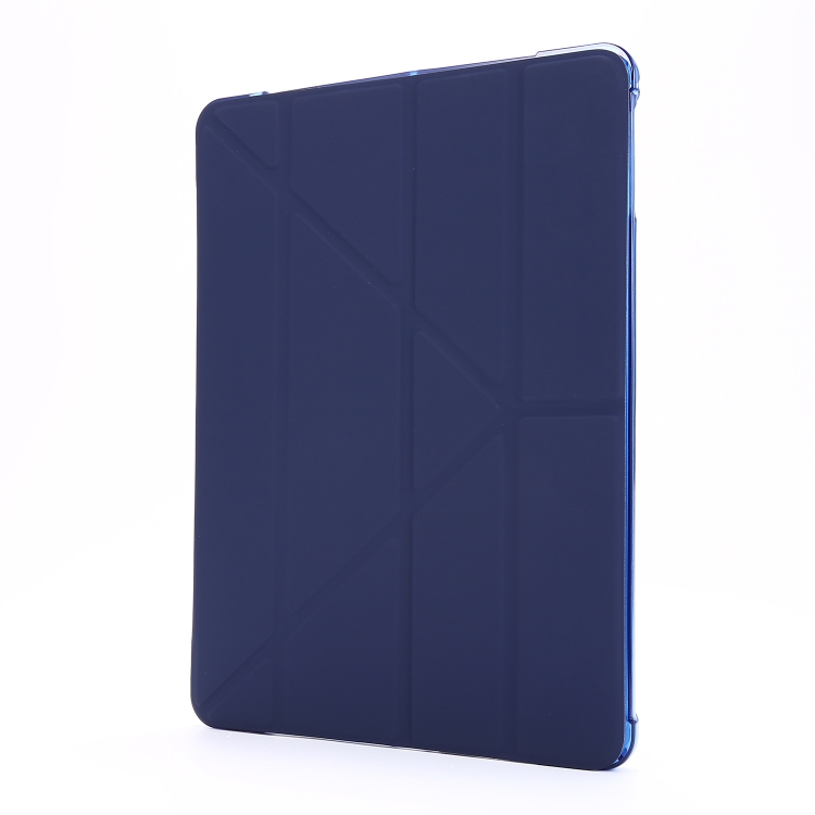 For iPad Air 2 Airbag Deformation Horizontal Flip Leather Case with Holder & Pen Holder(Dark Blue) - 1