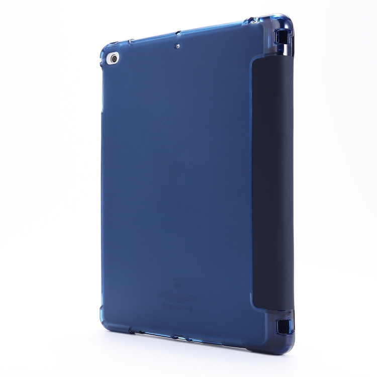 For iPad Air 2 Airbag Deformation Horizontal Flip Leather Case with Holder & Pen Holder(Dark Blue) - 2