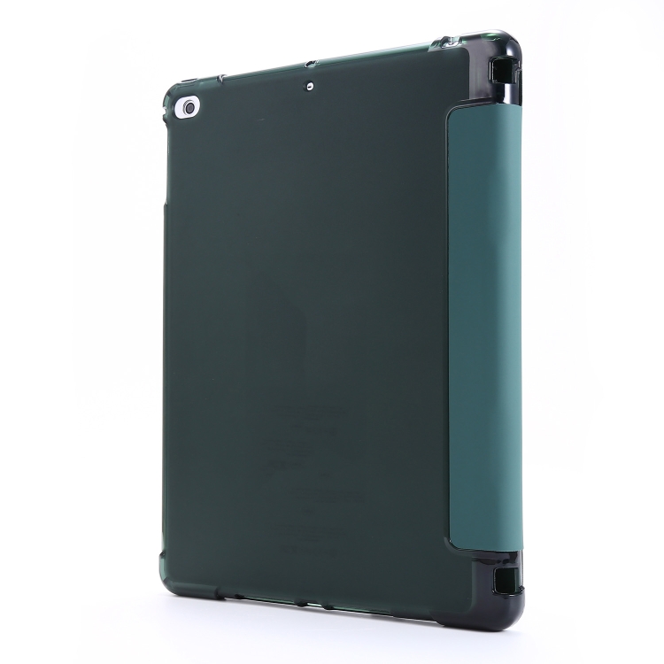 For iPad Air 2 Airbag Deformation Horizontal Flip Leather Case with Holder & Pen Holder(Dark Green) - 2