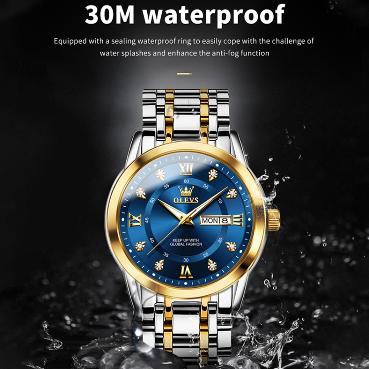 Luxury Brand Watches Men Watch Date Day Analog Quartz Watch Business Classy  Enchase Stereo Metal Nail Scale Stainless Steel Waterproof Wristwatch With