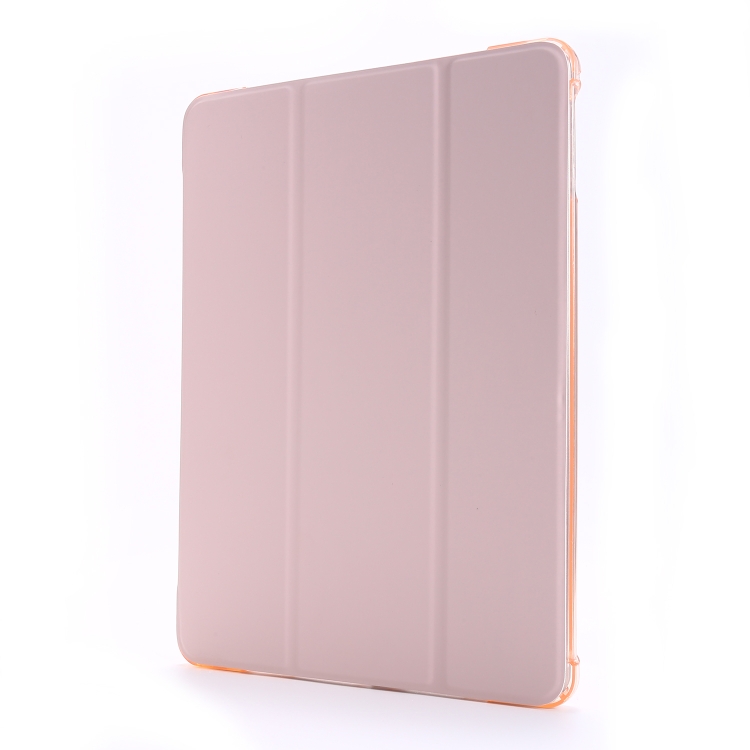 For iPad Air 2 Airbag Horizontal Flip Leather Case with Three-fold Holder & Pen Holder(Pink) - 1