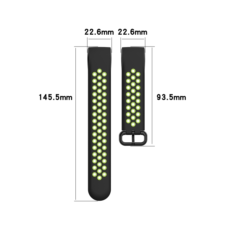 For Fitbit Charge 4 / Charge 3 / Charge 3 SE Watch Button Two Colors Silicone Replacement Strap Watchband(Black Grey) - 5