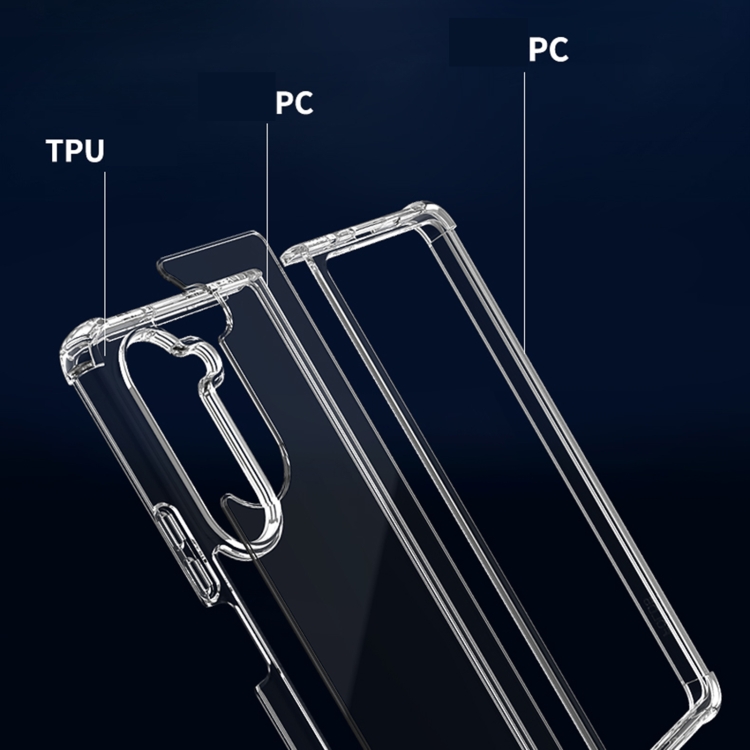For Samsung Galaxy Z Fold5 Transparent PC + TPU Shockproof Phone Case For Samsung Galaxy Z Fold5 Transparent PC + TPU Shockproof Phone Case