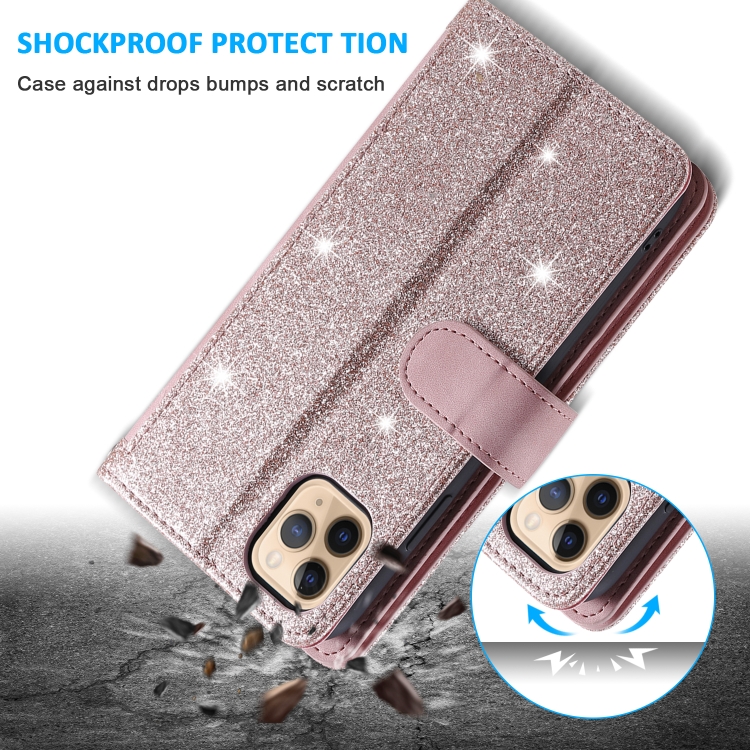 For iPhone 11 Pro Max Nine Card Zipper Bag Horizontal Flip Leather Case With Holder & Card Slots & Photo Frame & Wallet(Pink) - 12