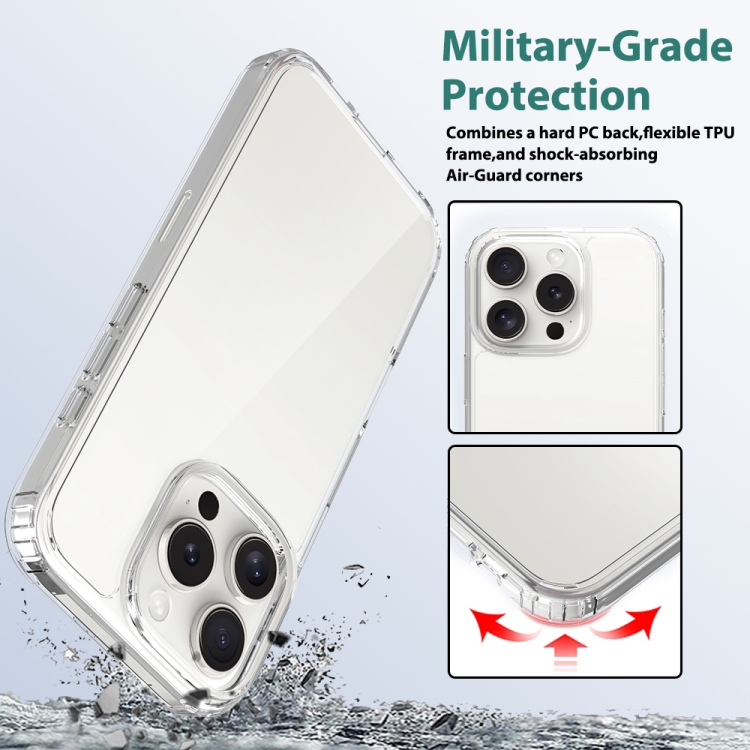 For iPhone 16 Pro Scratchproof Acrylic TPU Phone Case(Transparent) For iPhone 16 Pro Scratchproof Acrylic TPU Phone Case(Transparent)