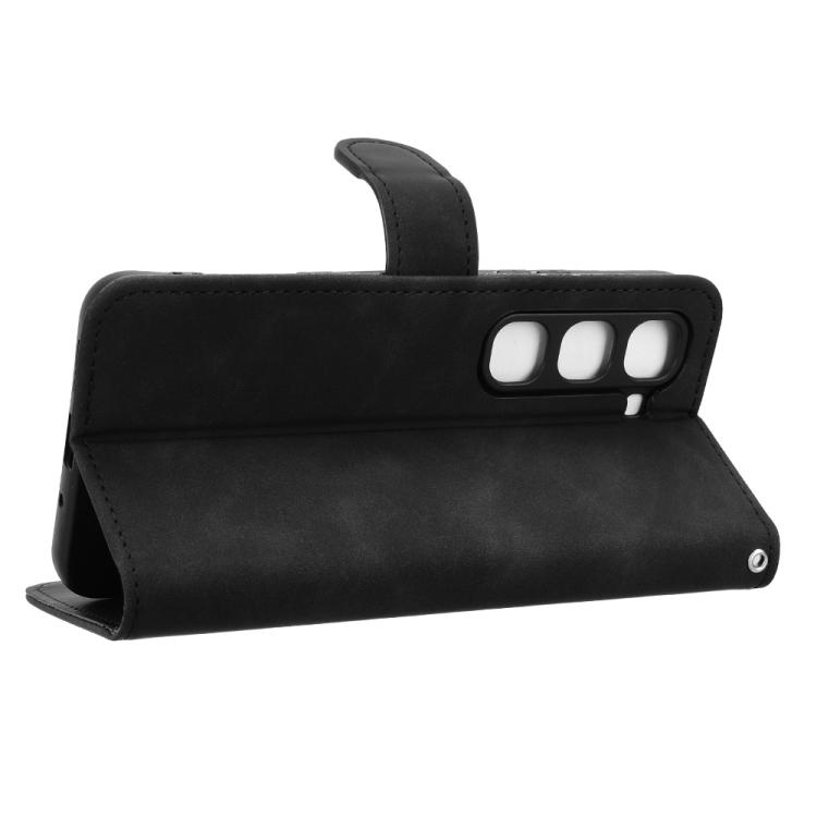 For Infinix Hot 70 Pro 5G Skin Feel Magnetic Flip Leather Phone Case(Black)