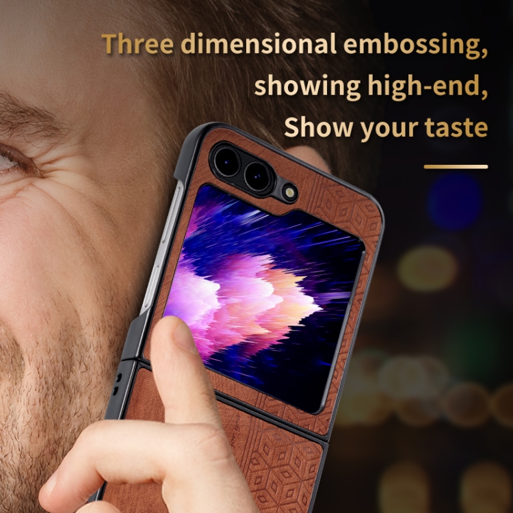 For Samsung Galaxy Z Fold5 AZNS 3D Embossed Skin Feel Phone Case(Black) For Samsung Galaxy Z Fold5 AZNS 3D Embossed Skin Feel Phone Case(Black)