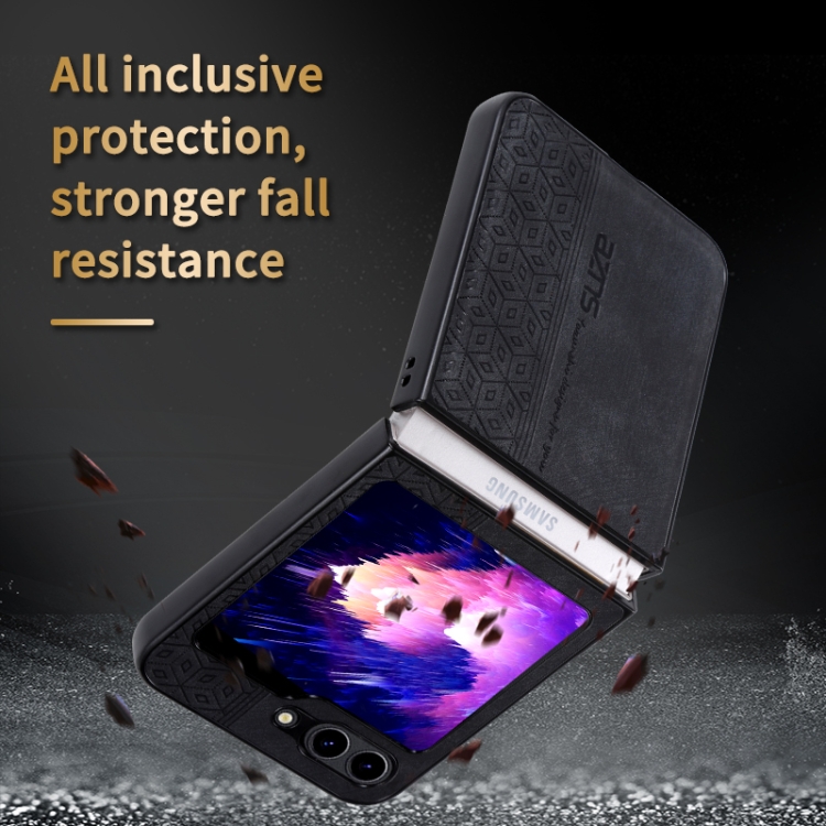 For Samsung Galaxy Z Fold5 AZNS 3D Embossed Skin Feel Phone Case(Black) For Samsung Galaxy Z Fold5 AZNS 3D Embossed Skin Feel Phone Case(Black)